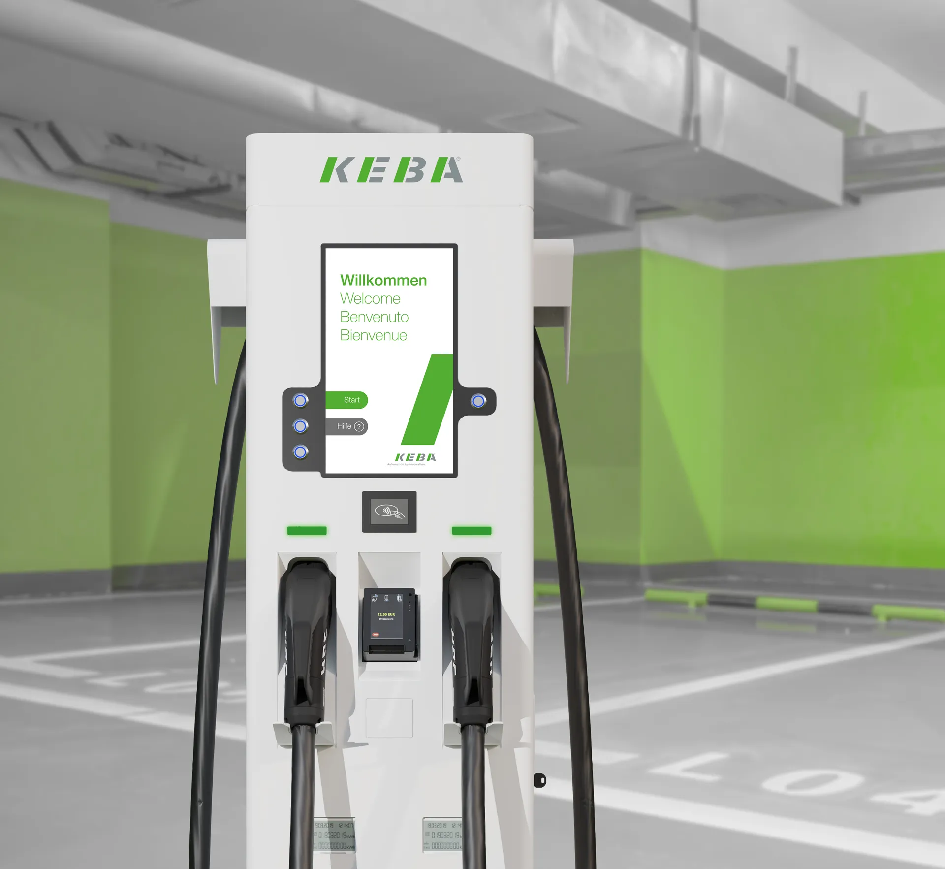 Ladeinfrastruktur Firmenparkplatz – KEBA
